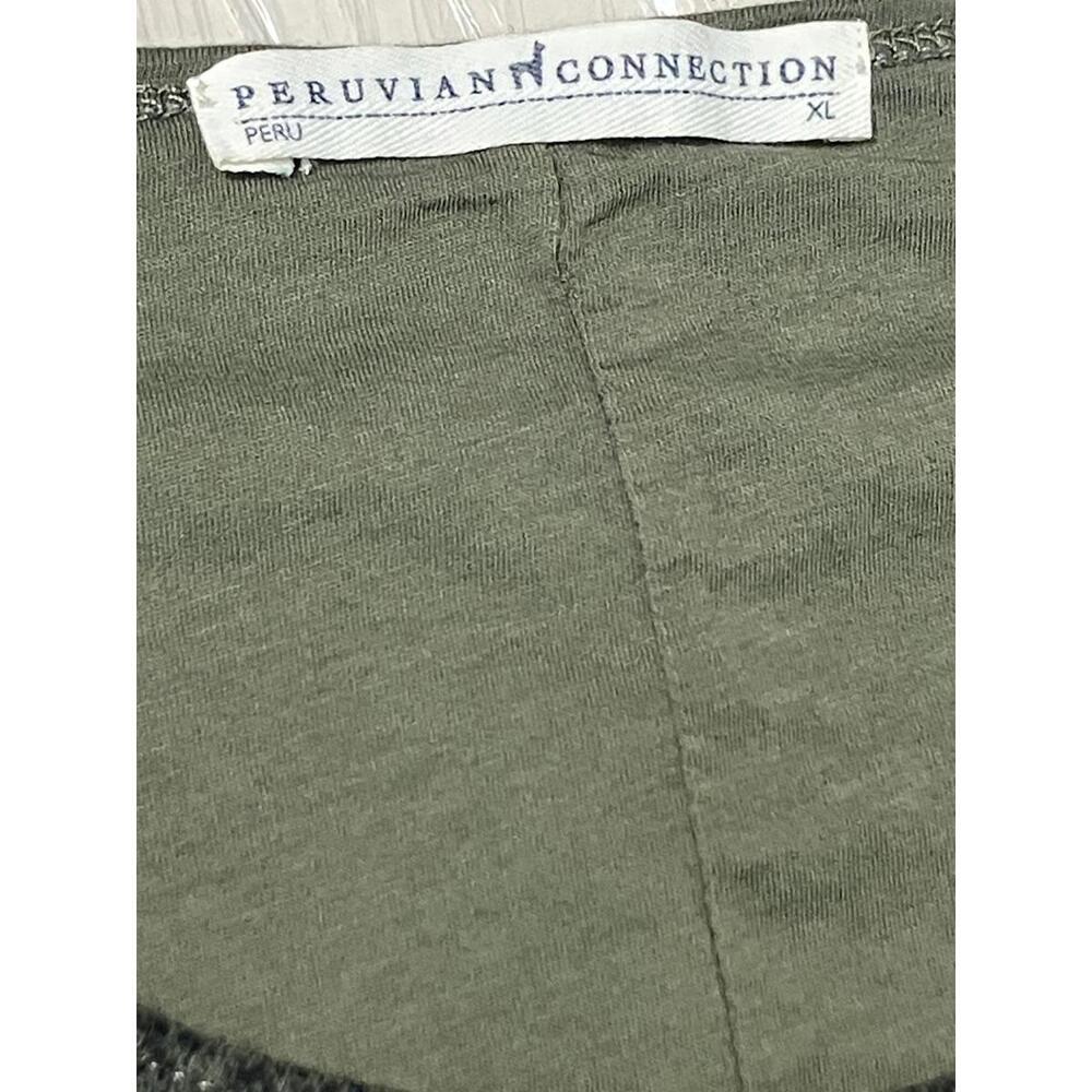 Peruvian Connection Olive Knit Dress XL - Picture 8 of 8